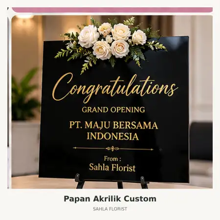 Papan Bunga Akrilik Tabalong